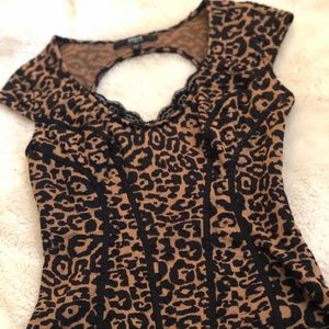 Guess Leopard print top, size M